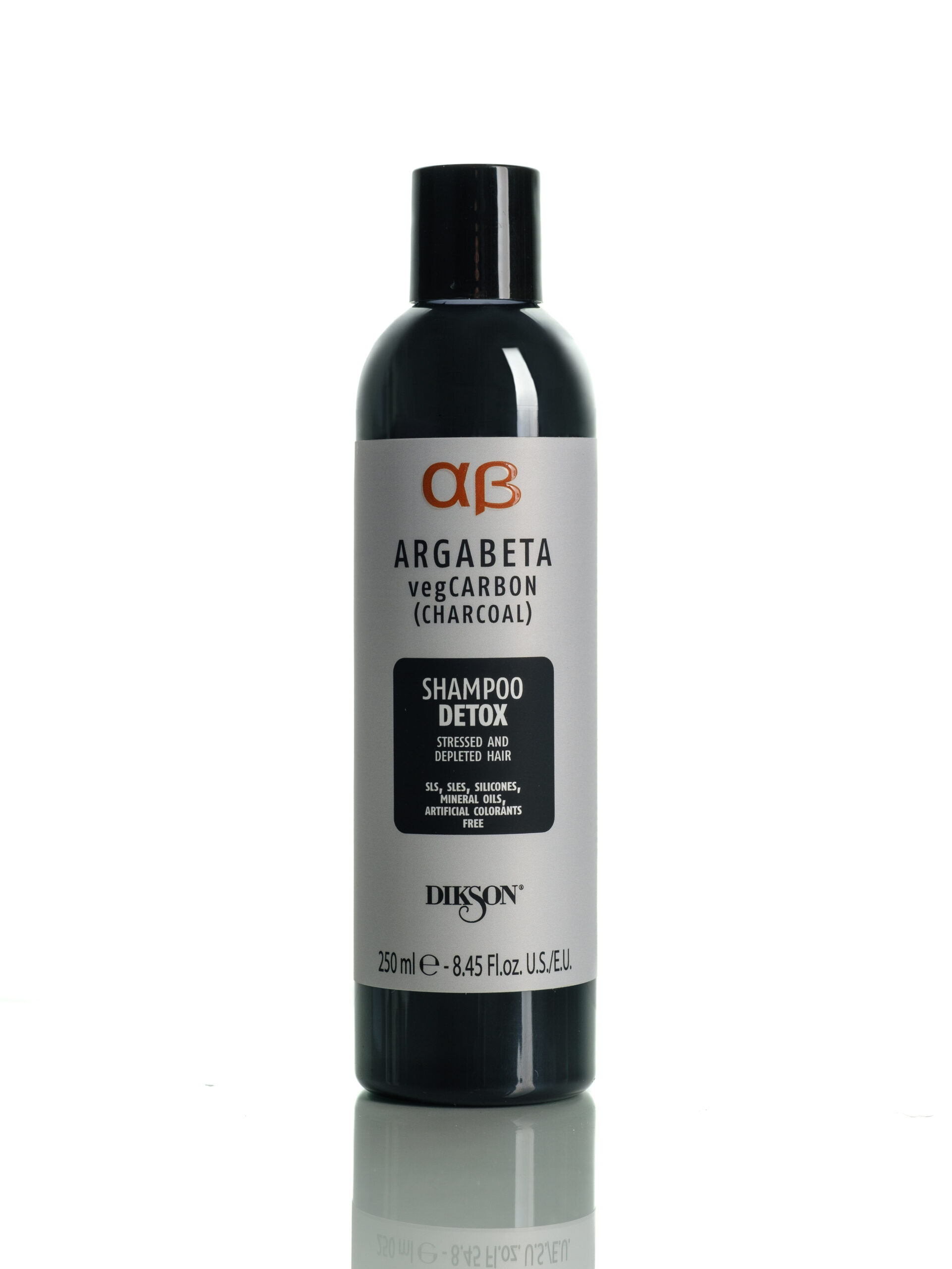 ARGABETA VEGCARBON (CHARCOAL). Shampoo detox stressed and depleted hair. Шампунь с растительным углем, маслами Лаванды и Иланг-Иланга. для волос подверженных стрессу.